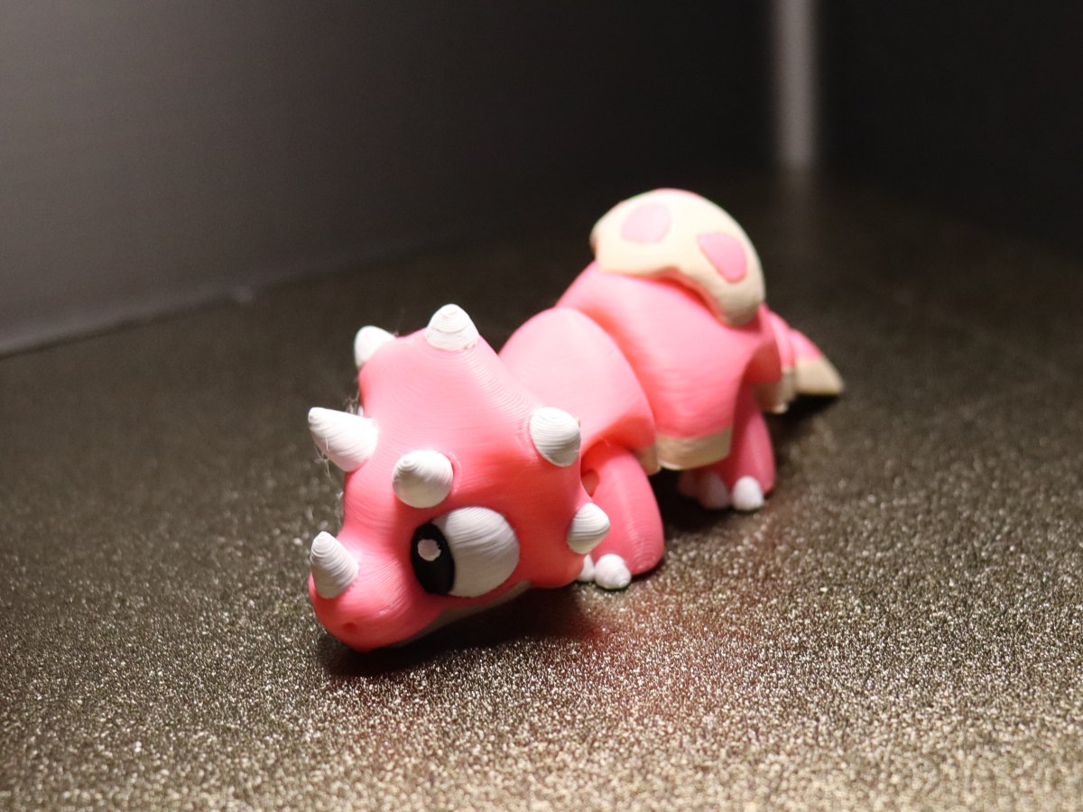 Baby Dino Triceratops Pink