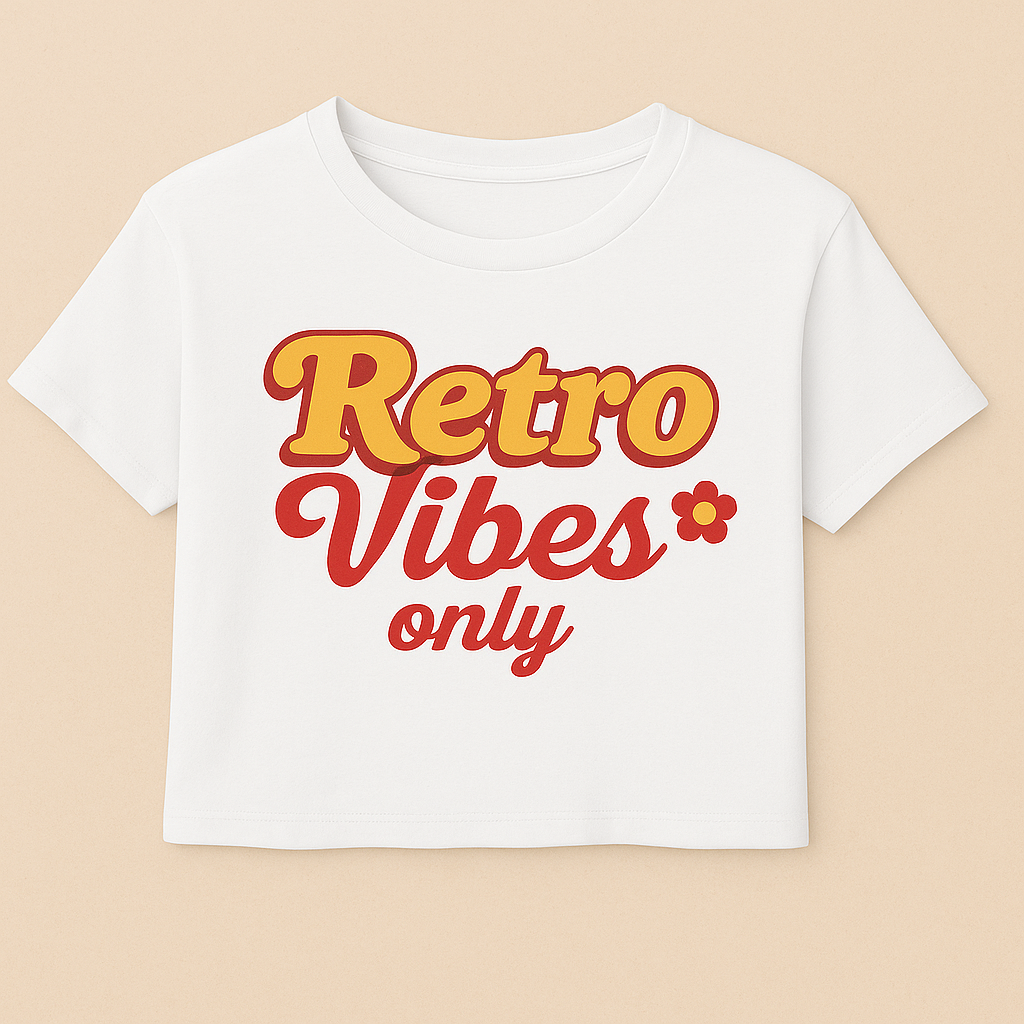 Retro Vibes Only – Crop Shirt